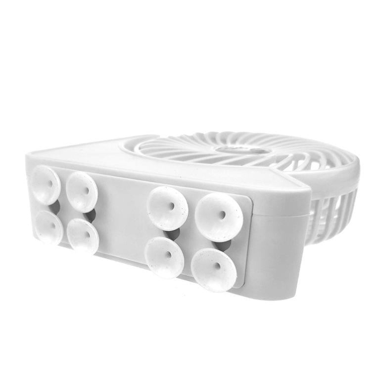 Multi-function 360 Degree Rotation Sucker Electric Fan, Support 3 Speed Control (White)
