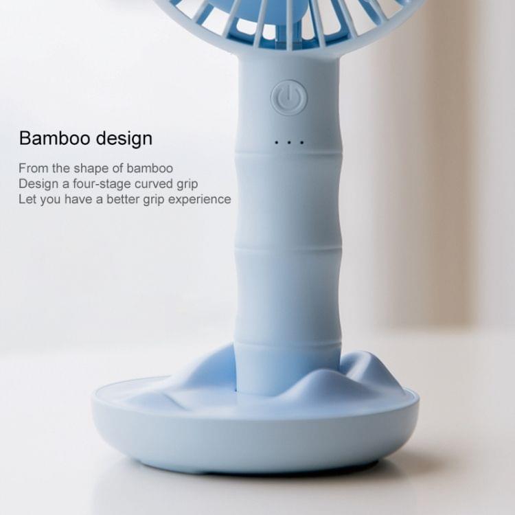 WT-F13 Bamboo Design 2000 mAh Mini Portable Fan with 3 Speed Control (Grey)