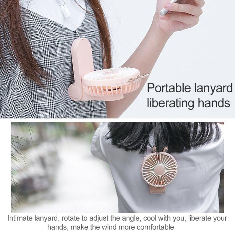 CYKE Portable Foldable Mini USB Charging Mute Electric Fan, with 3 Speed Control (White)