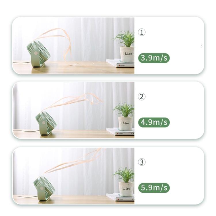 JOYROOM JR-CY273 Mu Ying Series Portable USB Charging Mini Twins Electric Fan (White)