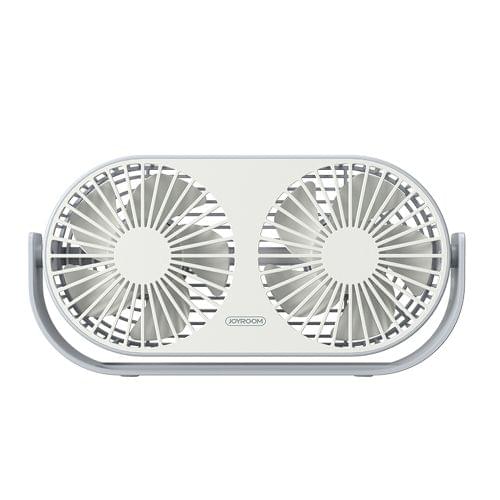 JOYROOM JR-CY273 Mu Ying Series Portable USB Charging Mini Twins Electric Fan (White)