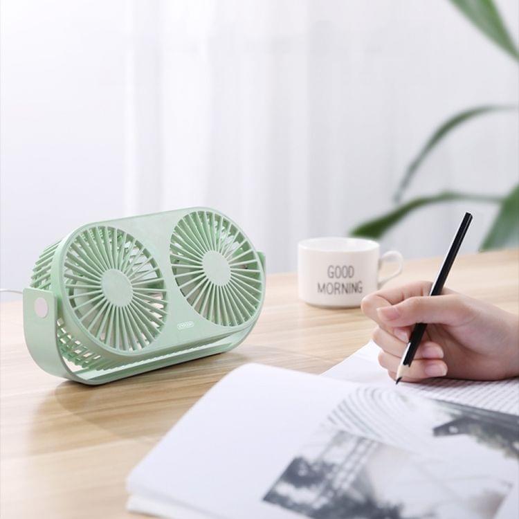 JOYROOM JR-CY273 Mu Ying Series Portable USB Charging Mini Twins Electric Fan (Black)