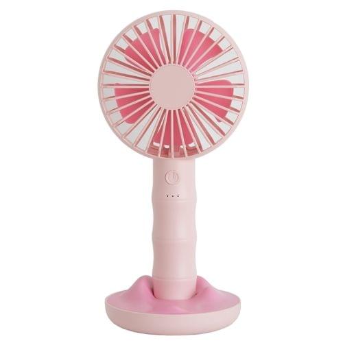 WT-F13 Bamboo Design 2000 mAh Mini Portable Fan with 3 Speed Control (Pink)