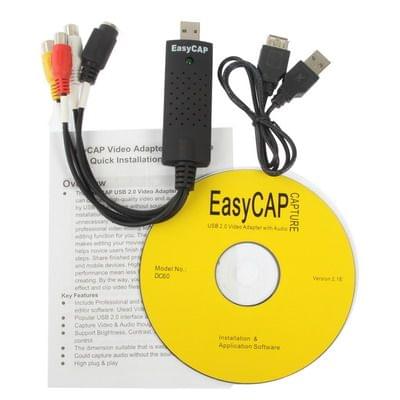 DVD Maker USB 2.0 Video Capture & Edit (Easy CAP), Support MPEG-1/MPEG-2 Compression Format, Chip: MS2100, DC60