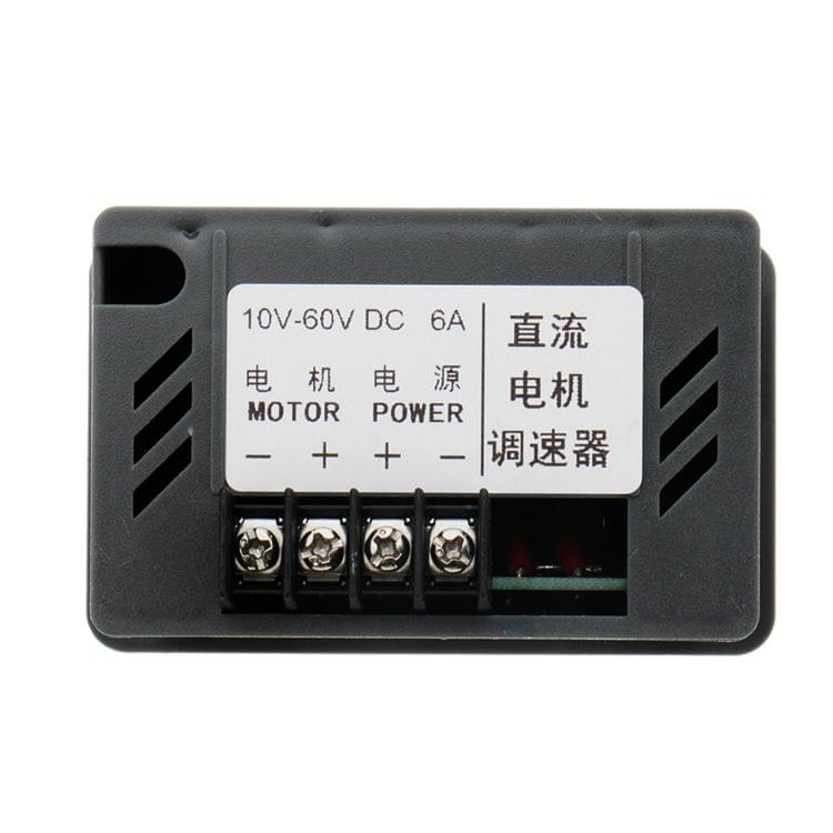 LDTR-WG0265 DC 6A Motor Speed Governor Slow Down Motor Controller Positive And Negative Rotating Control Switch 12V/24V/36V/48V (Black)