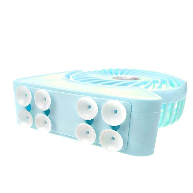 Multi-function 360 Degree Rotation Sucker Electric Fan, Support 3 Speed Control (Blue)