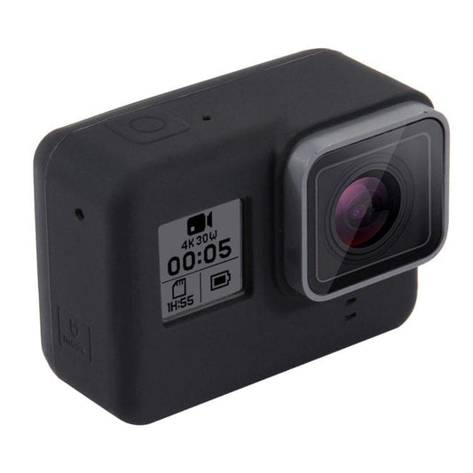 Silicone Protective Case with Lens Cover for GoPro HERO7 Black /7 White / 7 Silver /6 /5(Black)