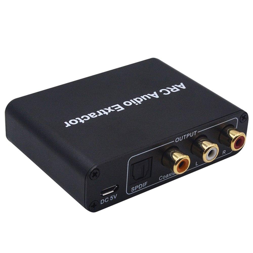 AY80 ARC Audio Extractor HD-ARC Audio Return Channel Adapter Support Optical Fiber Coaxial RCA 3.5mm Output Suitable for Audio Ampifier Speaker Headset HDTV
