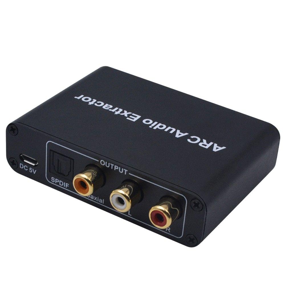 AY80 ARC Audio Extractor HD-ARC Audio Return Channel Adapter Support Optical Fiber Coaxial RCA 3.5mm Output Suitable for Audio Ampifier Speaker Headset HDTV
