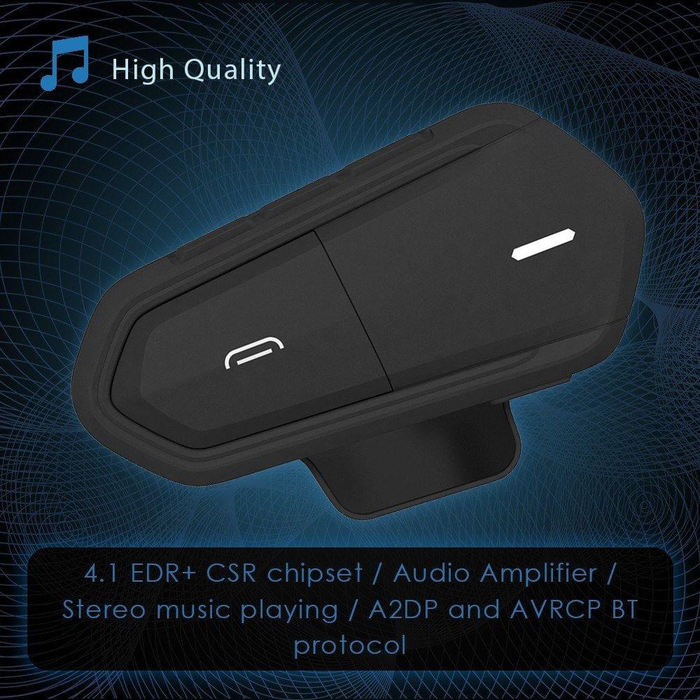 B35 Bluetooth 4.1+EDR Motorcycle Helmet Headsets Waterproof Low Consumption Wireless Earphone Earbuds Support FM Radio