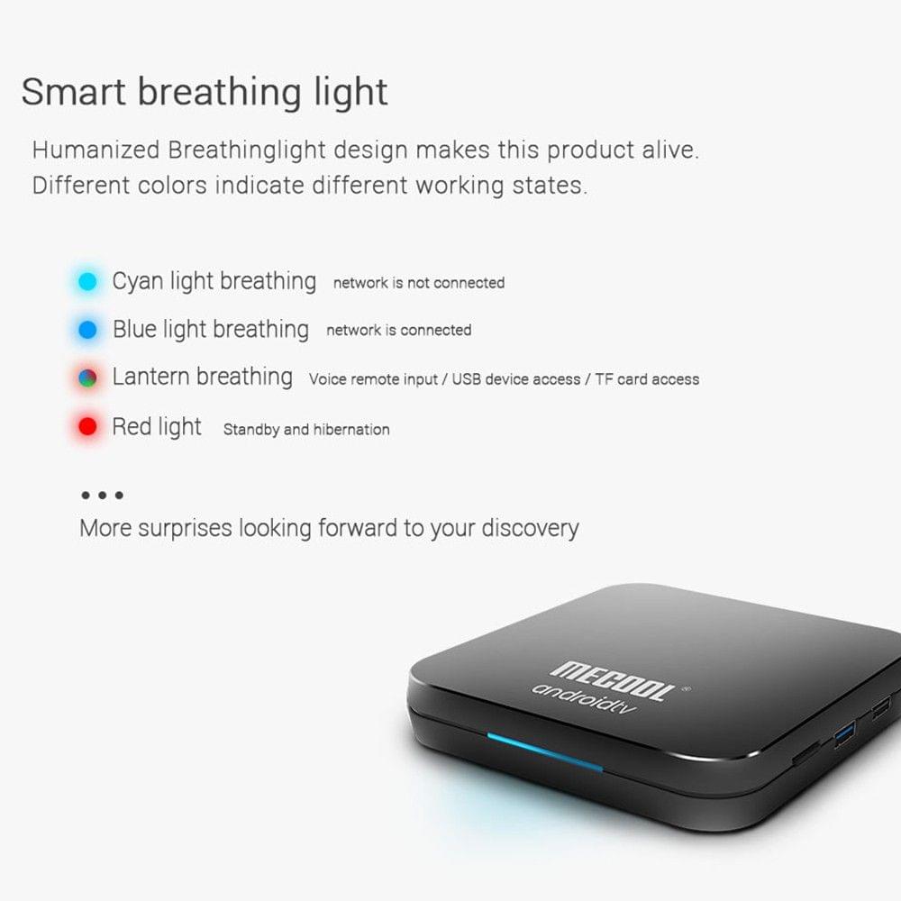 MECOOL KM9 Pro Smart Android 9.0 TV Box Media Player Amlogic S905X2 4GB+32GB Dual Wifi Bluetooth 4.0 Voice Remote Control Miracast Airplay