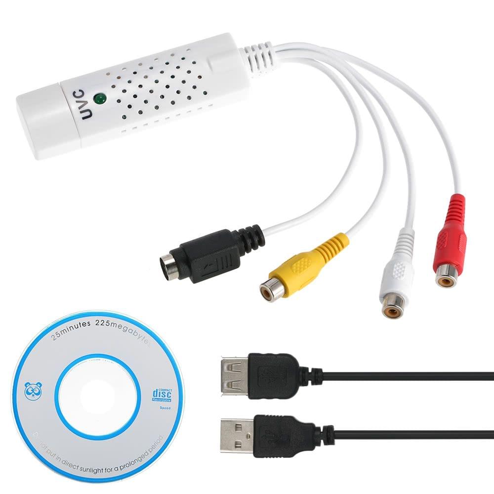 USB 2.0 Video Audio Capture Card HD Video Converter Adapter Edit Video for Camcorder DVD PC