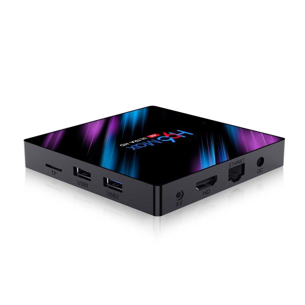 H96 Max Smart Android 9.0 TV Box RK3318 Quad Core 64 Bit UHD 4K VP9 H.265 4GB / 64GB 2.4G / 5G WiFi BT4.0 HD Media Player Display Screen Remote Control