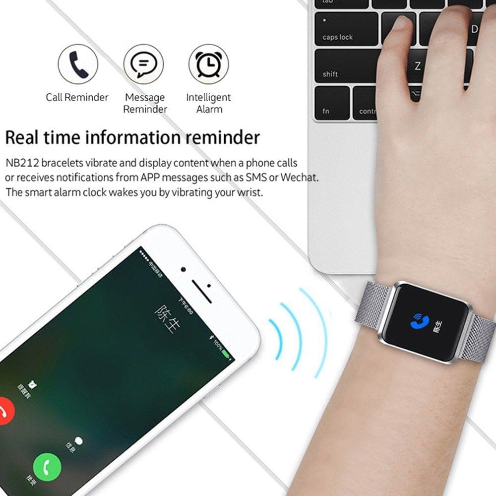 NB-212 Smart Watch BT Bands Sports Bracelet 1.3" Display Screen IP67 Waterproof Magnetic Wristwatch Sleep Monitor Heart Rate Blood Pressure SpO2 Test Stopwatch Message Reminder