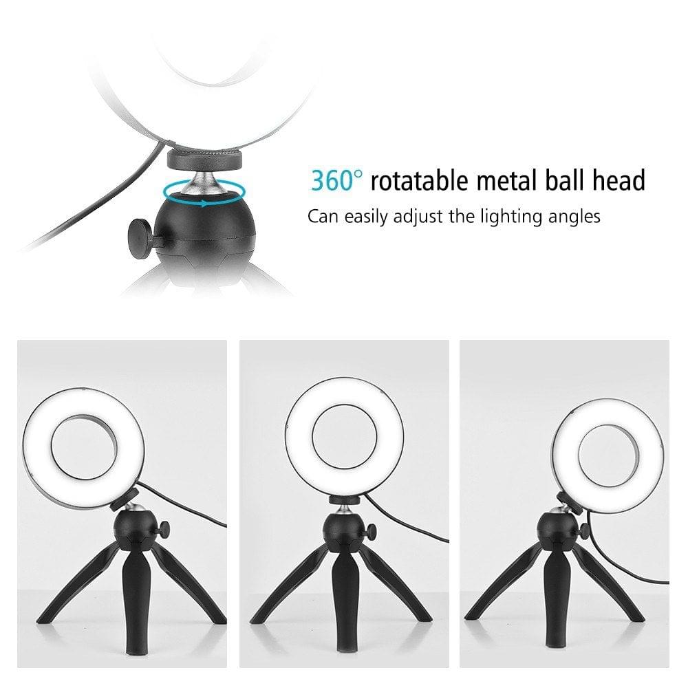Portable 4.6 Inch LED Ring Light Lamp