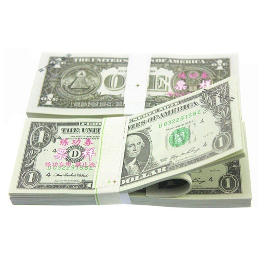 De150mination 1USD Pack USD Paper Bar Atmosphere Props Money for Movie TV Video 150velty Photography Tools