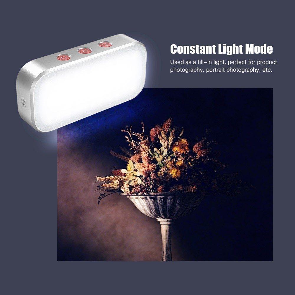 APEXEL APL-FL02 bomshot Multi-functional Intelligent RGB LED Video Light Lamp Panel Support 7 Light Colors 3200K-5200K Adjustable Brightness Fill-in Light with 1/4 Inch Screw Hole AI Mode for Selfie Product Photography EDM DISCO Dancing