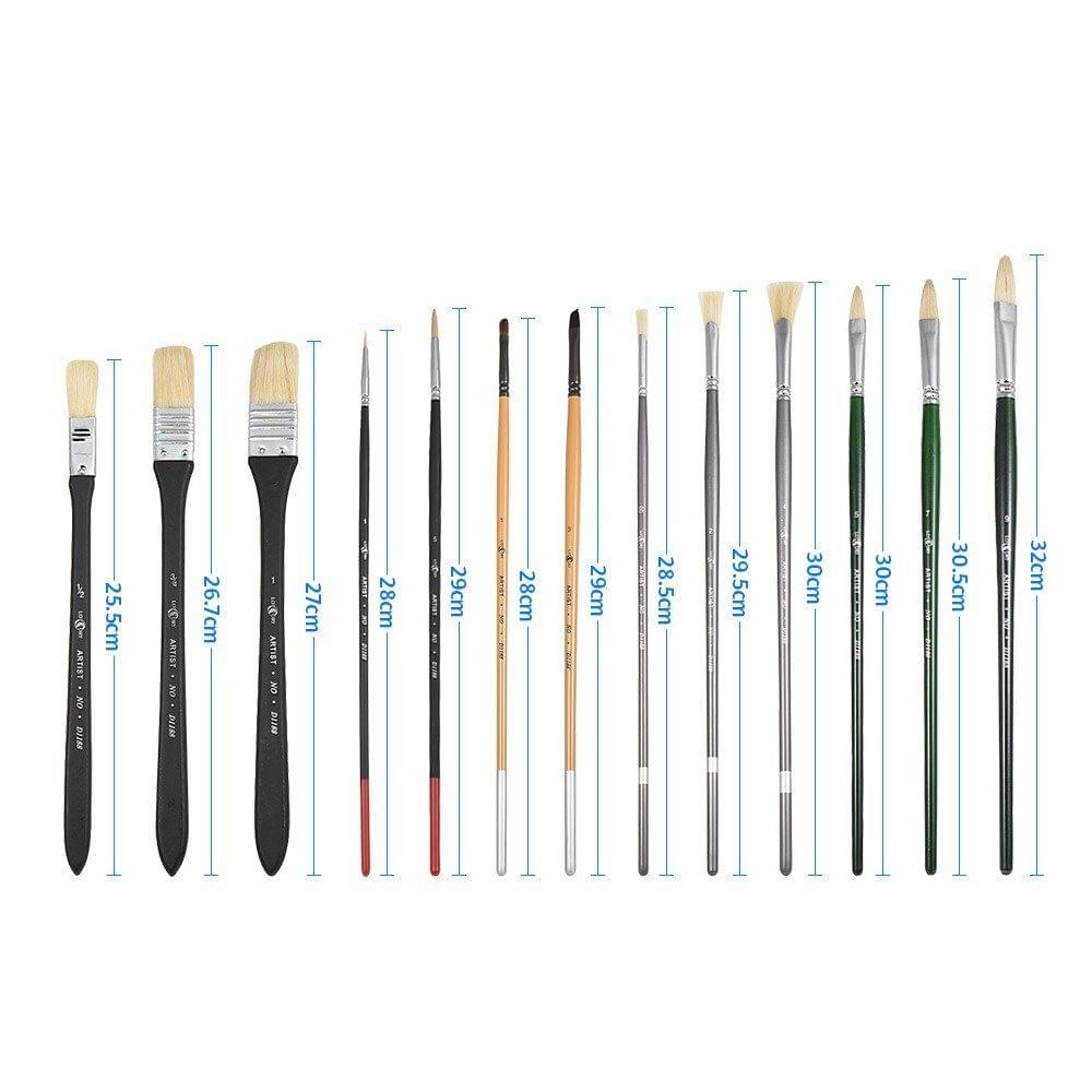 13pcs Paint Brush Set Watercolor Acrylic Oil Painting Brushes with Bag for Students Art Supplies