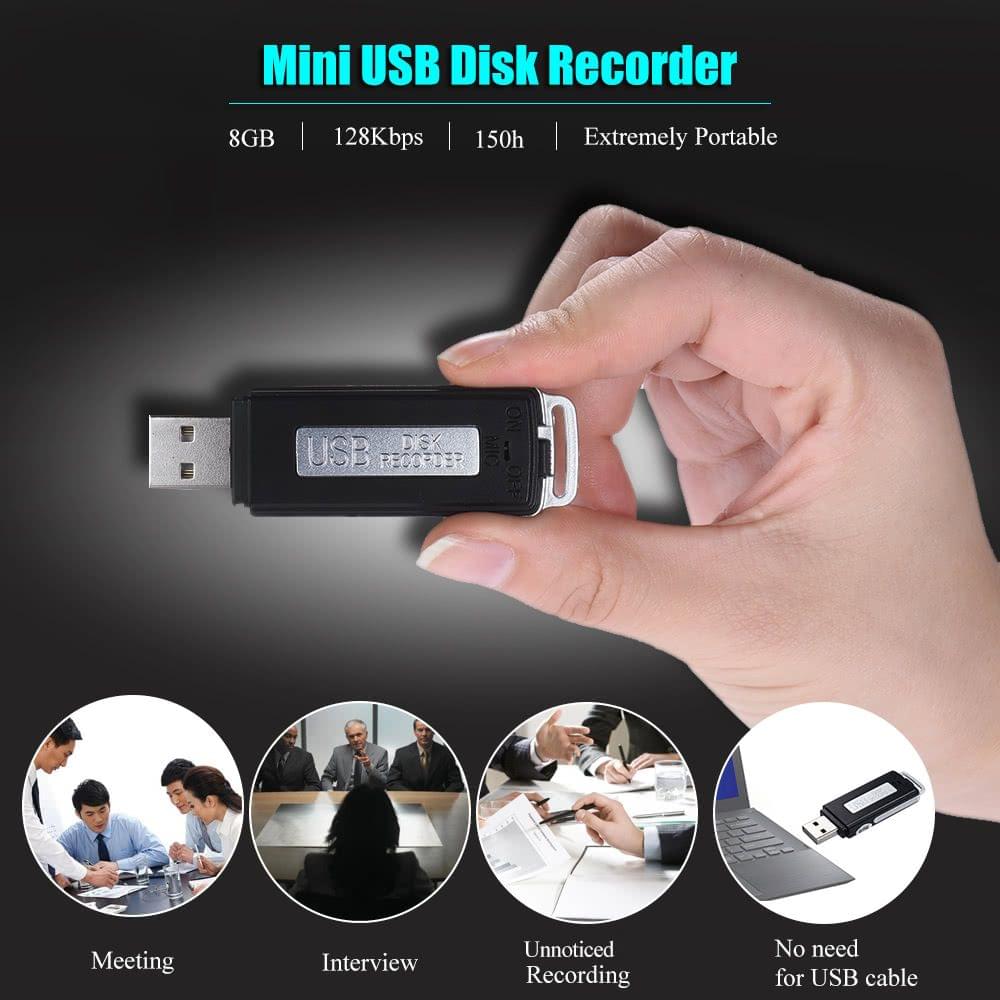 SK-868 8GB Portable USB Disk Audio Voice Recorder