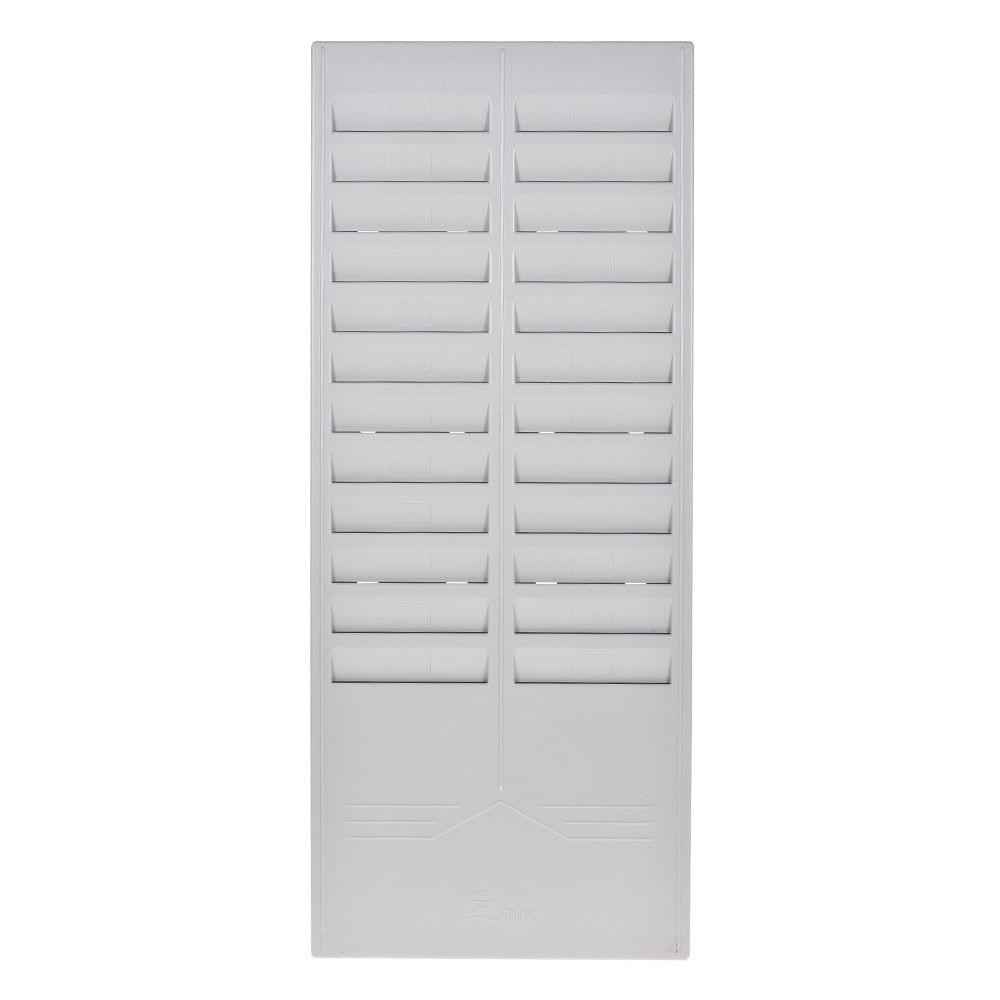 24-Slot Time Card Rack Plastic Wall Mounted Cards Holder for Office Factory Time Card Machine Attendance Recorder