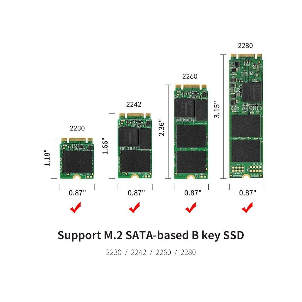 M.2 NGFF to SATA Adapter Card MSATA SSD to SATA III Converter Support 2230 2242 2260 2280