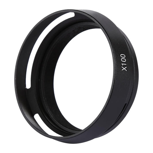 49mm Metal Vented Lens Hood for Fujifilm X100 (Black)