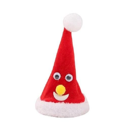 6 inch Electric Cap Christmas Swing Tree Hat Christmas Ornaments Props (Shake Cap with Music)