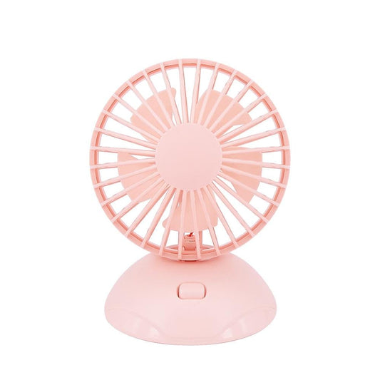 USB Charging Fan 90 Degree Rotating Ball Desktop Fan (Pink)