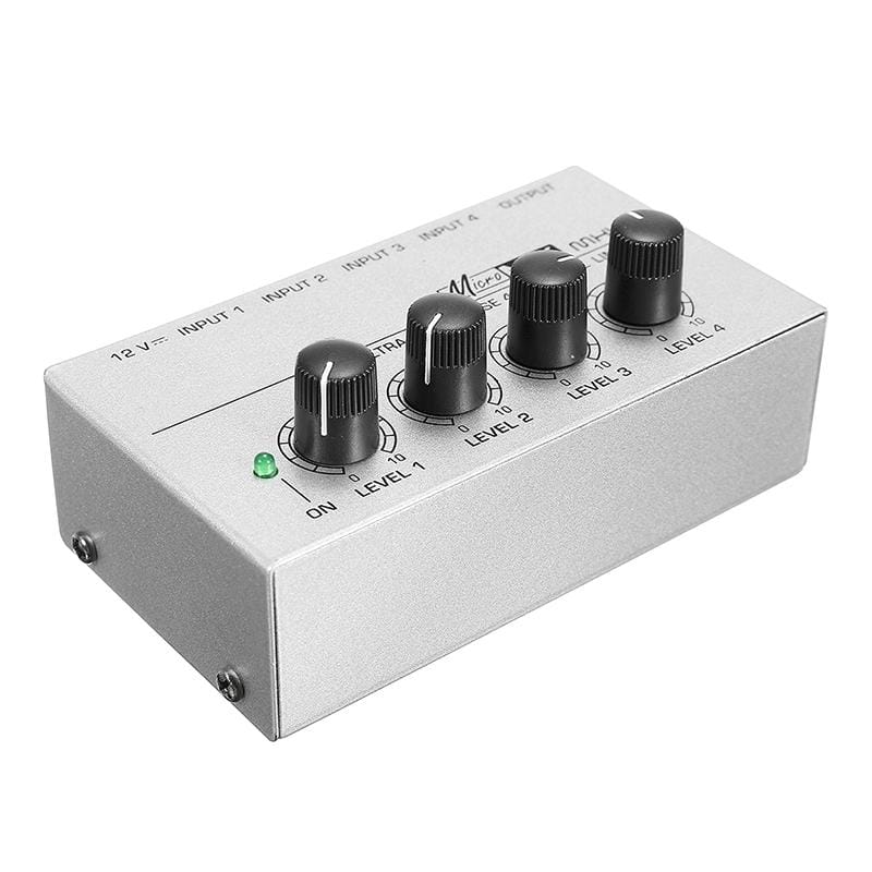 Mini Karaoke Audio Mixer4 Channel Line Mono Microphone Sound Mixing Amplifier For Family KTV