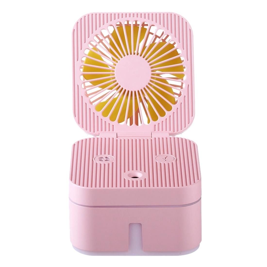 USB Small Fan Rubik Cube Humidifier (Blue)