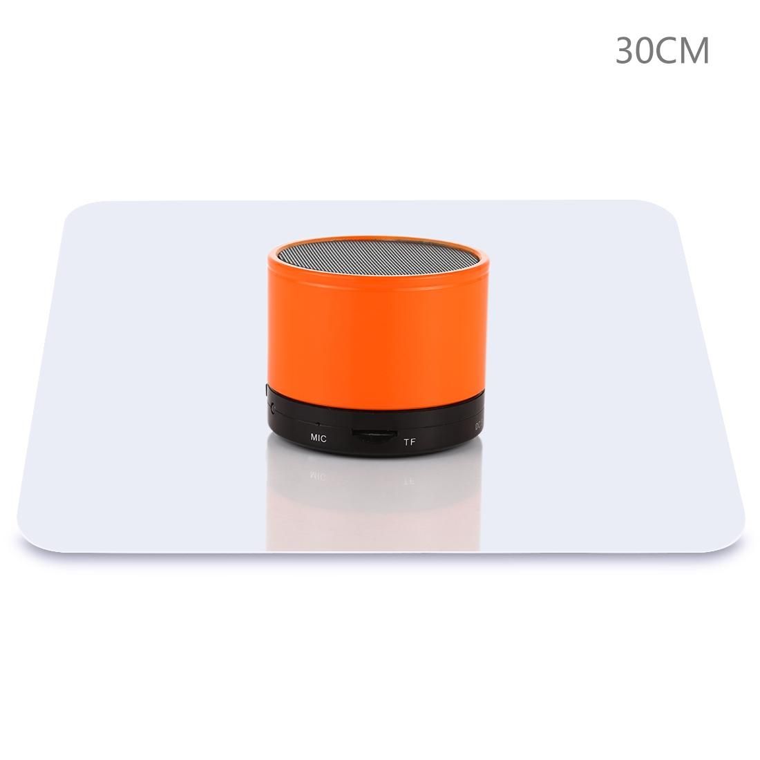 PULUZ 30cm Photography Acrylic Reflective Display Table Background Board (White)