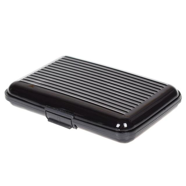 Aluminum Business Card Box Card Box Credit Card Package Anti-theft Anti-radio AL (Black)