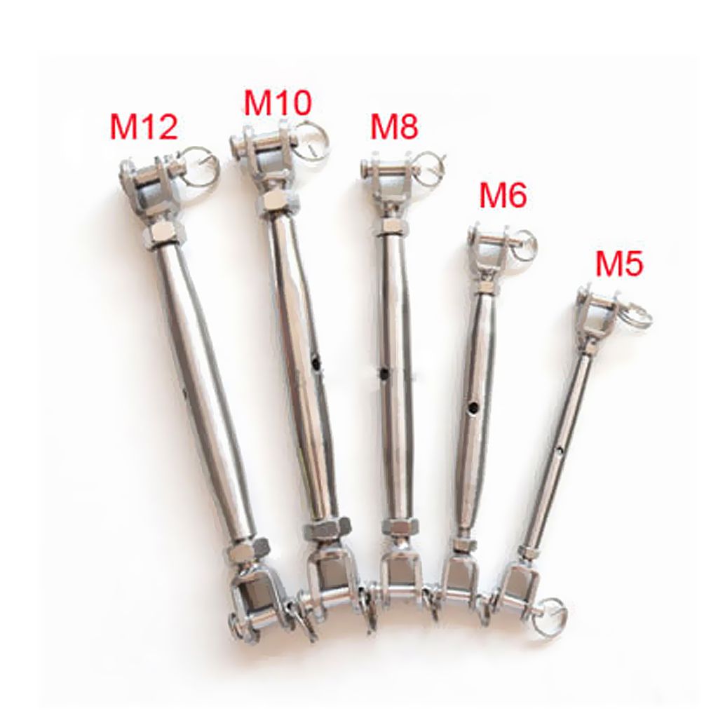 Stainless Steel Closed Body Turnbuckle Jaw Wire Rope Fork Rigging Screw M6