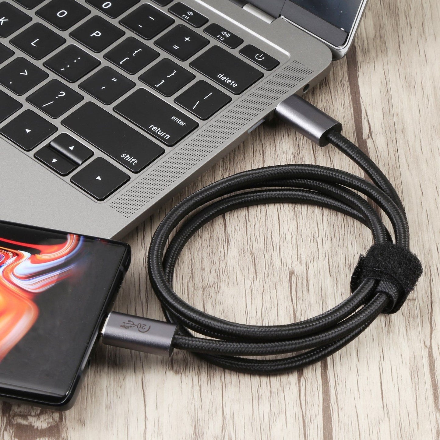 0.5m PD 100W USB-C 3.2 Gen2 Data Cable 8K/60Hz 20Gbps High Speed Video Date Transmission Fast Charging Cord - UNIQKART