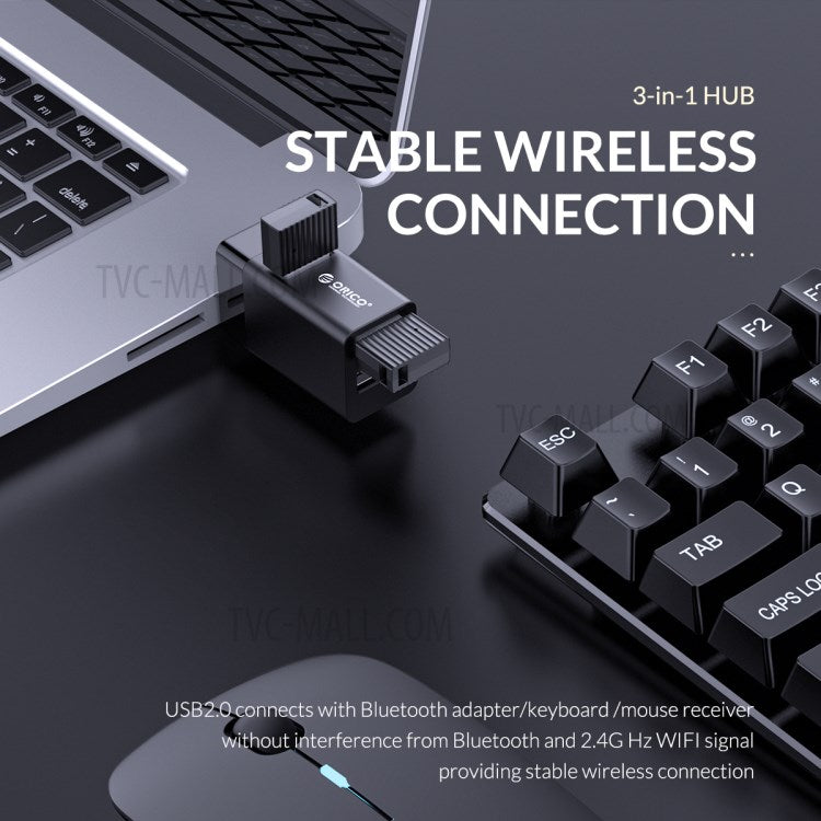 ORICO MINI-U32-BP USB 3.0 Hub Mini USB 2.0 Splitter 3-port High Speed Expanded Wireless USB HUB for Desktop Laptop - Black