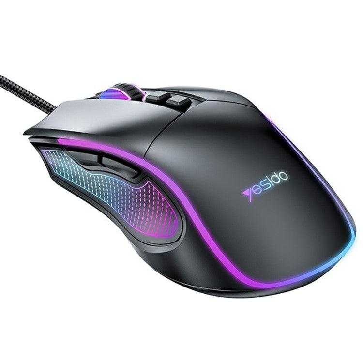 YESIDO KB20 USB Wired Gaming Mouse 7200DPI RGB Light Computer Laptop Mice