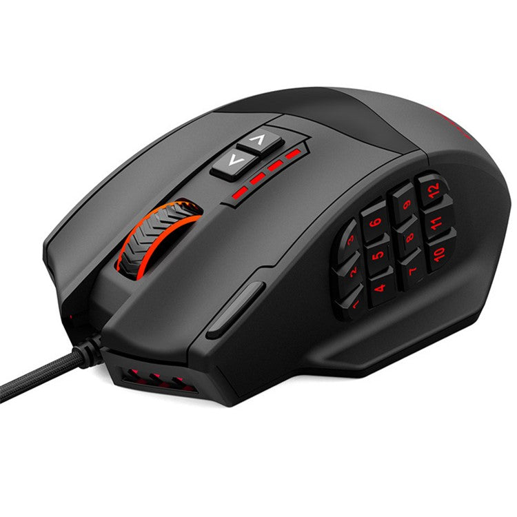 E-YOOSO X39 USB Wired Computer Mouse Ergonomic Gaming Mouse with 12 Side Buttons