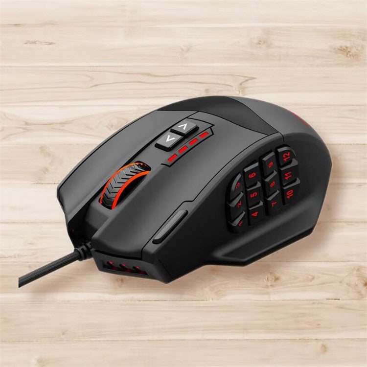 E-YOOSO X39 USB Wired Computer Mouse Ergonomic Gaming Mouse with 12 Side Buttons