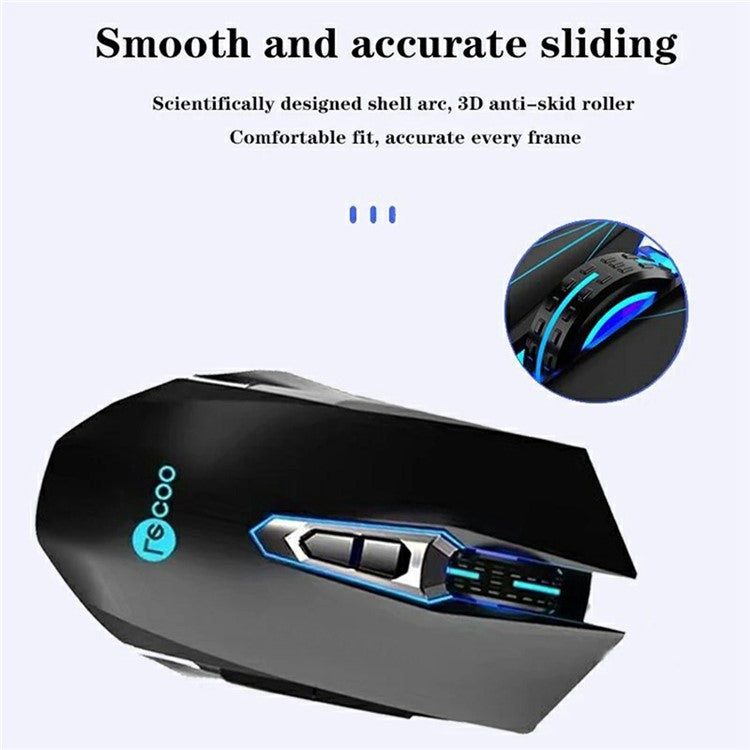 LENOVO LECOO MS107 Colorful Light USB Wired Gaming Mouse Computer Laptop Mice