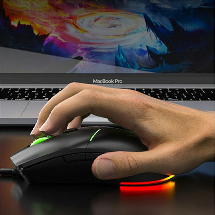 LENOVO LECOO MS109 RGB Light USB Wired Mouse Desktop Computer Laptop Gaming Mice