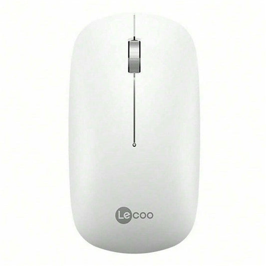 LENOVO LECOO WS214 2.4G Wireless Mouse Battery Powered Home Office Computer Laptop Mice - White