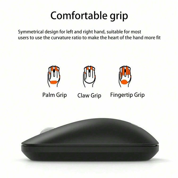 LENOVO LECOO WS214 2.4G Wireless Mouse Battery Powered Home Office Computer Laptop Mice - Black