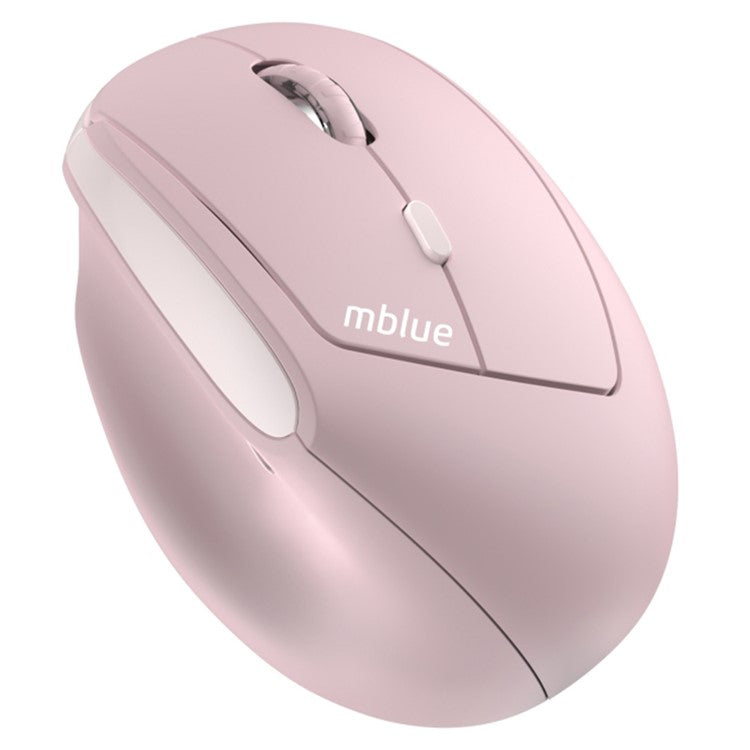 MBLUE M206PRO 2.4G Wireless Mouse 5 DPI Adjustable 6 Buttons Ergonomic Vertical Mouse - Pink