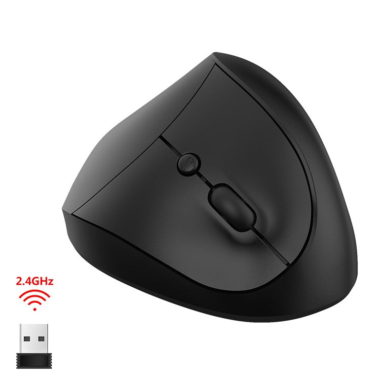 X10 Battery Powered Ergonomic Vertical Mouse 2.4G Wireless Right / Left Computer Mice 6D Optical Gaming Mouse - Black