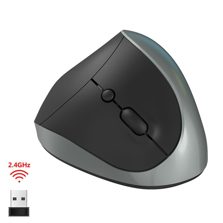 X10 Battery Powered Ergonomic Vertical Mouse 2.4G Wireless Right / Left Computer Mice 6D Optical Gaming Mouse - Grey