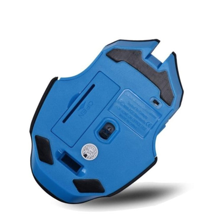 Q46 Wireless Gaming Mouse 1000DPI / 1200DPI / 1600DPI 3-Speed Adjustable Portable Mice Laptops Cordless Mouse for Home, Office - Black / Blue