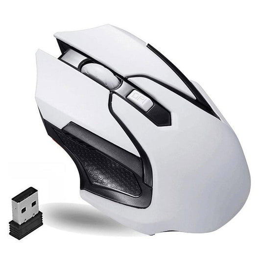 Q46 Wireless Gaming Mouse 1000DPI / 1200DPI / 1600DPI 3-Speed Adjustable Portable Mice Laptops Cordless Mouse for Home, Office - White / Black