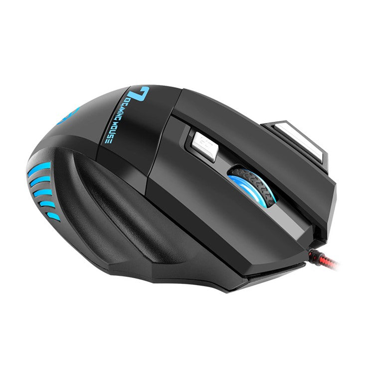BAJEAL G5 7-Key 3200DPI Optical Mouse RGB Light USB Wired Computer Laptop Gaming Mice