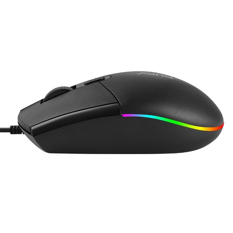 AONQ LG100 Colorful Light E-Sports Gaming Wired Mouse USB Cable Ergonomic Laptop Computer Mouse 3-Key Design Mice