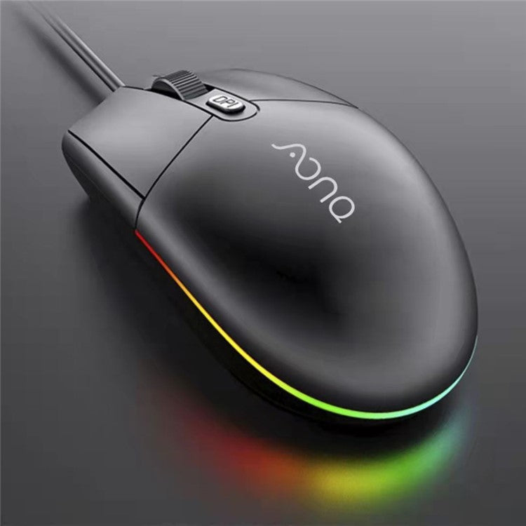 AONQ LG100 Colorful Light E-Sports Gaming Wired Mouse USB Cable Ergonomic Laptop Computer Mouse 3-Key Design Mice